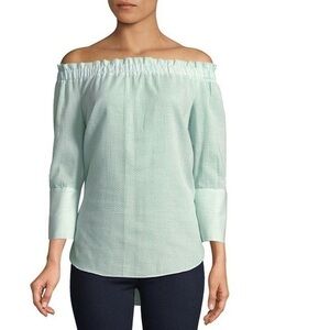 IMNYC Isaac Mizrahi New York Striped Blouse
